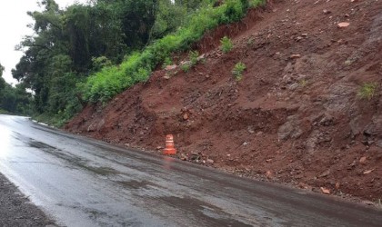 Rodovia entre Realeza e Planalto terá bloqueio de três dias para recuperação de talude